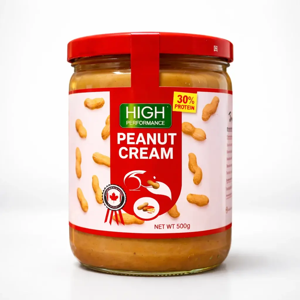 High-Protein Peanut Butter Packaging Design – Premium Product Branding