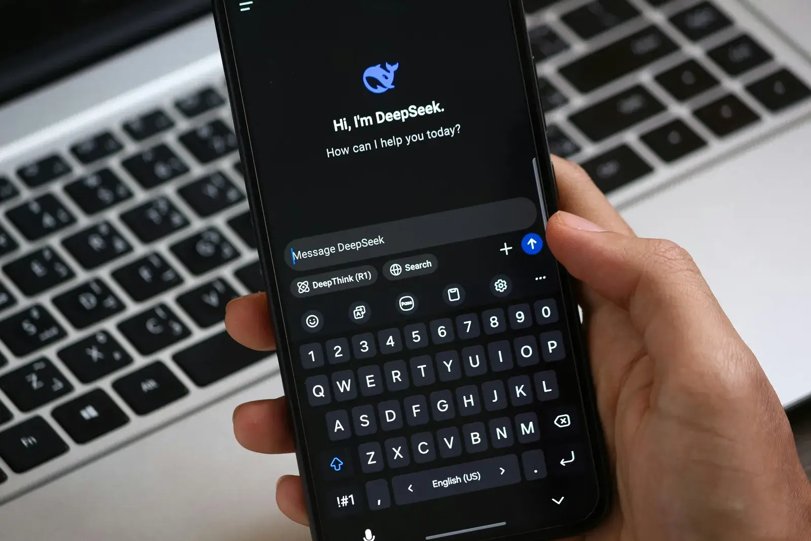 AI-powered search interface on a smartphone screen